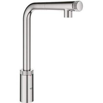 GROHE Minta SmartControl Quickfix - Grifo de fregadero extraíble y con pulsador, acero, ref. 31613DC0