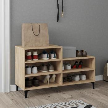 Zapato de roble Sonoma 102x36x60 cm madera multicapa beige