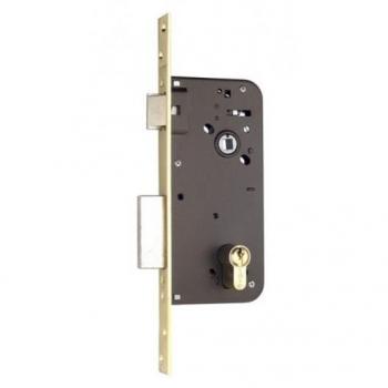 Cerradura para Madera de Embutir Yale 800/70 23x40mm con Canto Cuadrado en Latón y Contrafuerte (HL)