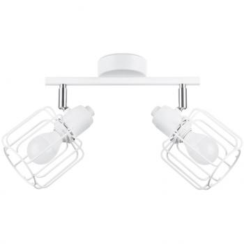 Foco de techo Sollux Beluci Twin Blanco - Lámpara de techo con diseño moderno, acabado en color blanco, incluye dos bombillas, ideal para iluminar espacios amplios