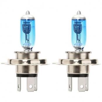 Car Bombilla, Fansport 2Pcs Bombillas H4 12V 100W 6000K Xenon Bombillas de Luz Blanca de Luz LED para Coche