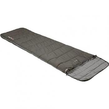 Saco de dormir rectangular High Peak Conon 7, 220 x 80 cm, PFC libre, temperatura confort: 1°C, color gris claro