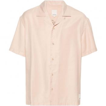Emporio Armani Men's Short Sleeves Shirt in Beige | Size Medium | 3D1C6L1K3WZ0137