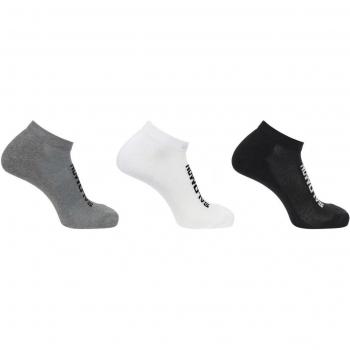 Pack 3 pares de calcetines unisex Everyday Low Salomon - Gris oscuro, blanco, negro - Talla S