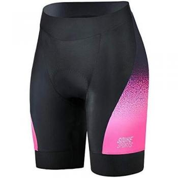 Souke Sports - Pantalones Cortos De Ciclismo para Mujer 4D Acolchados para Bicicleta De Carretera Pantalones Cortos Transpirables De Secado Rápido