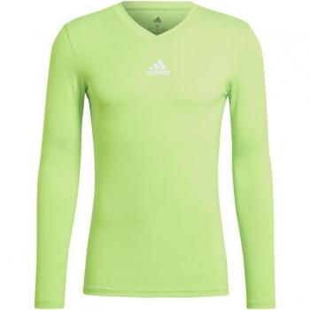 Camiseta de fútbol adidas Team Base hombre manga larga verde claro - XS