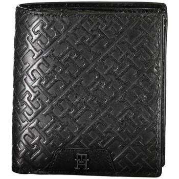 Cartera de Cuero Negra Elegante para Hombre con Doble Compartimento Tommy Hilfiger