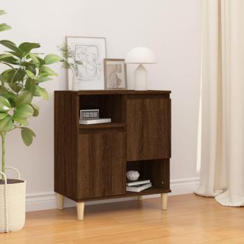Aparador de madera contrachapada 60x35x70 cm, mueble de almacenaje de salón, armarios con puertas, cajón de madera, buffet para salón moderno, armario auxiliar, armario de almacenamiento color marr