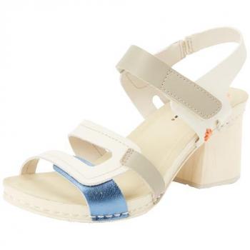 Sandalias de Piel para Mujer Art 1875 I Wish Multicolor con Tacón de 6,5 cm y Velcro - Casual