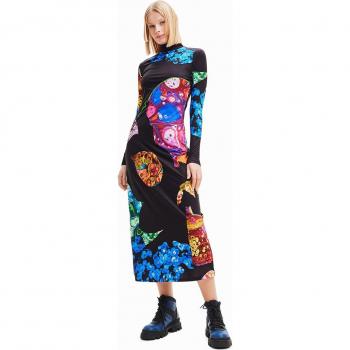Vestido midi slim mineral diseñado por M. Christian Lacroix