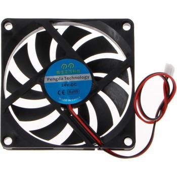 Ventilador de Refrigeración Sin Escobillas 24V 2 Pines 80x80x10mm para CPU de Ordenador 8010