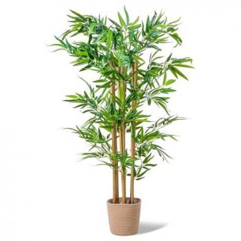 Planta Artificial de Bambú en Maceta H120 cm
