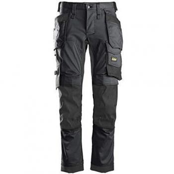 Pantalón de trabajo Snickers Allround Slim Fit Stretch con bolsillos holster, gris, talla 41 32