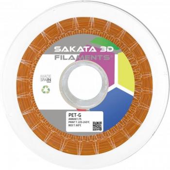 Sakata - Bobina de Filamento 3D Ámbar PETG 1.75mm 1Kg