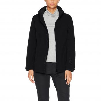 CMP Women's Zip Hood Softshell Jacket - Black - Size 40