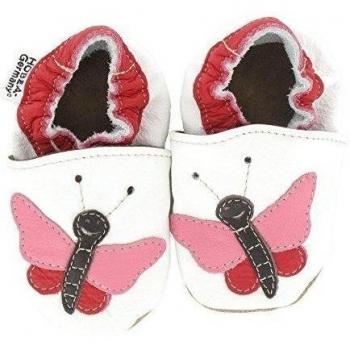 HOBEA-GermanyKrabbelschuhe Schmetterling Pauline - pantuflas Bebé-Niños
, color Blanco, talla 26/27