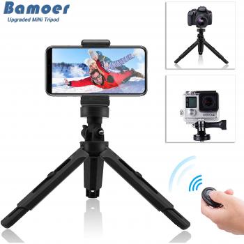 Bamoer Trípode para móvil,Trípode Flexible con Control Remoto Bluetooth con Clip Universal para Cualquier Batería de Teléfono GoPro Hero 6 Hero 5 Cámara Xiaomi Yi Acción Cámara