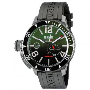 U-Boat 9520 Sommerso Automatic Men's Watch 46mm 30ATM Black Ceramic Green