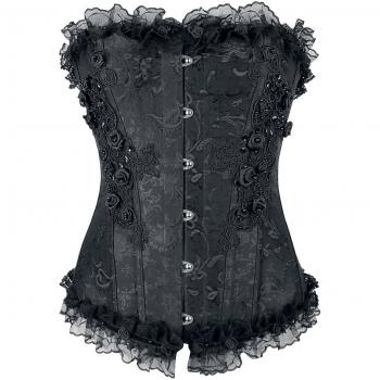 Alcatraz Rose Corset Corsé Negro XS