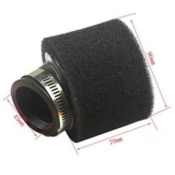 45 mm de doble capa de espuma filtro de aire limpiador doble cuello Scooter Go Kart ATV Quad Negro