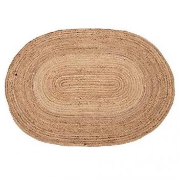 Alfombra Trenzada Ovalada Natural de Yute 230 x 160 cm