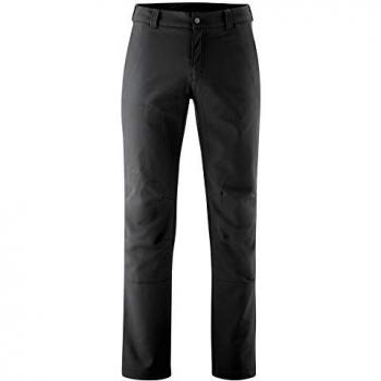 Maier Sports Herrmann Men's Outdoor Pants - Warm, Durable Hiking Trousers, Regular Fit, Size 34, Black