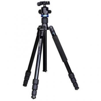 Trípode Fotográfico Benro iFOTO FIF18ALIB0 de Aluminio, 4 Secciones con Cabezal Esférico IB0 y Monopie Incluido