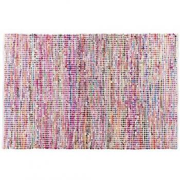 Alfombra Multicolor Rectangular 140 x 200 cm Tejida a Mano Estilo Boho Ecléctico