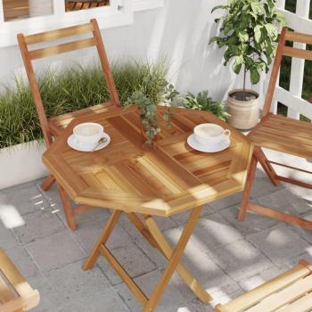Tablero de mesa octogonal de madera maciza de teca 70x70x2,5 cm marrón vidaXL