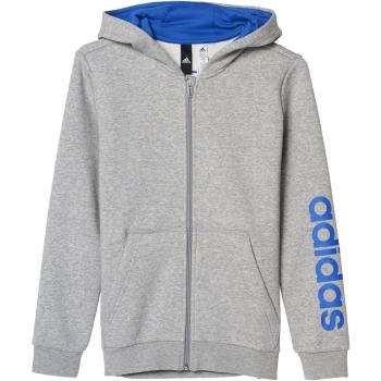 adidas Yb Lin Fz Hood Sudadera, Niños, Gris