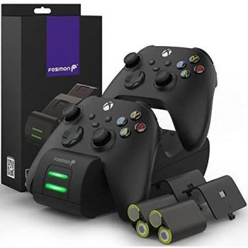 Fosmon Dual Controller Charger Compatible With Xbox One/One X/One S Elite Controllers,