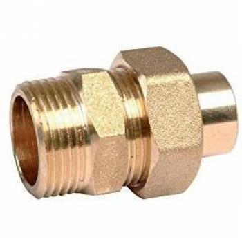 Acoplamiento Macho Cónico de 3 Piezas 50X60/54 - Riquier - Diámetro 54 mm - Unión de Cobre