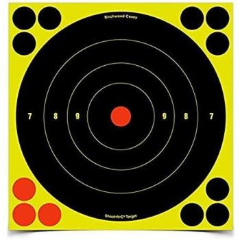 BIRCHWOOD CASEY Unisex's Shoot-N-C 8 Bull's-Eye 6 Targets, Multi, 8 Inches