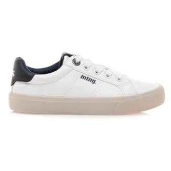 Zapatillas deportivas Mustang Emi Infantil Cobe Blanco - Zapatillas tipo bamba para niños, cierre con cordones, puntera redonda, estilo casual