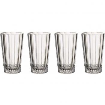 Villeroy & Boch Opéra Vasos para combinados, Set de 4, 340 ml, Vidrio de cristal, Transparente
