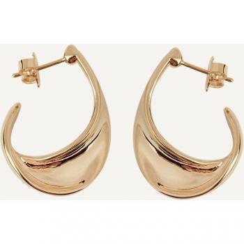 Pendientes aro Essentials acabado en oro 18 Kt tiras Vidal & Vidal