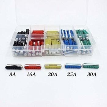 100 pieza Seguridad Surtido Torpedo fusibles 8 A 16 A 20 A 25 A 30 A Fusible Set