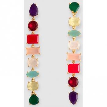Pendientes Wanderlust Portobello con detalle pedrería multicolor