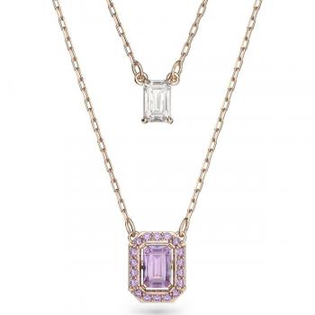 Swarovski Millenia Rose Gold Plated Octagon Layered Necklace 5640558