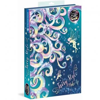 Set de Maquillaje Infantil Crazy Chic Fairy Style de Clementoni - Incluye una variedad de productos cosméticos seguros para niños, como sombras de ojos, brillos labiales, esmaltes de uñas y accesorios para crear looks divertidos y creat