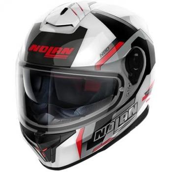 Casco integral Nolan N80-8 Wanted N-Com - Negro Gris Blanco (S)