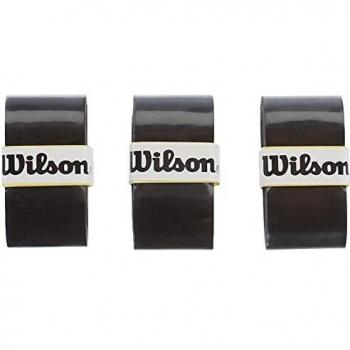 Wilson Pro Overgrip, Empuñadura 3 Unidades Unisex Adulto, Negro, Pack