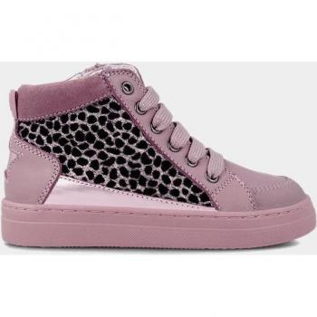 Botines para Niña Garvalín Estampado de Leopardo con Cordones 231541-B