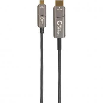 Adaptador de Video Premium USB-C a HDMI 20m - Soporte 4K 60Hz - Cable Óptico Activo Negro