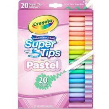 Rotuladores Super Punta Lavables Colores Pastel Crayola 20 unidades