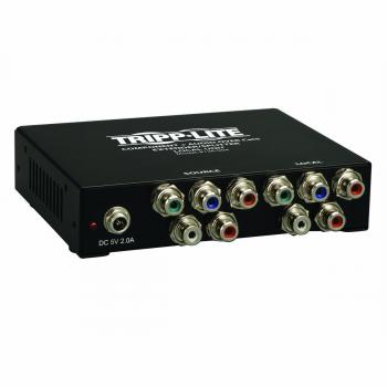 Tripp Lite 4-Port Component Video with Stereo Audio Over Cat5 / Cat6 Extender Splitter, Transmitter