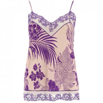 Pinko Women's Gaggiolo Floral Print Blouse Top in Purple | Size 42 | 100892A0RLNY0