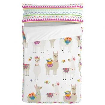 Saco Nórdico sin Relleno Cute Llamas Multicolor 90x200 cm 100% Algodón
