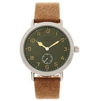 Elevon Northrop Camel Wool-Overlaid Leather-Band Quartz Watch