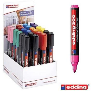 Expositor 24 Rotulador Edding permante colorines